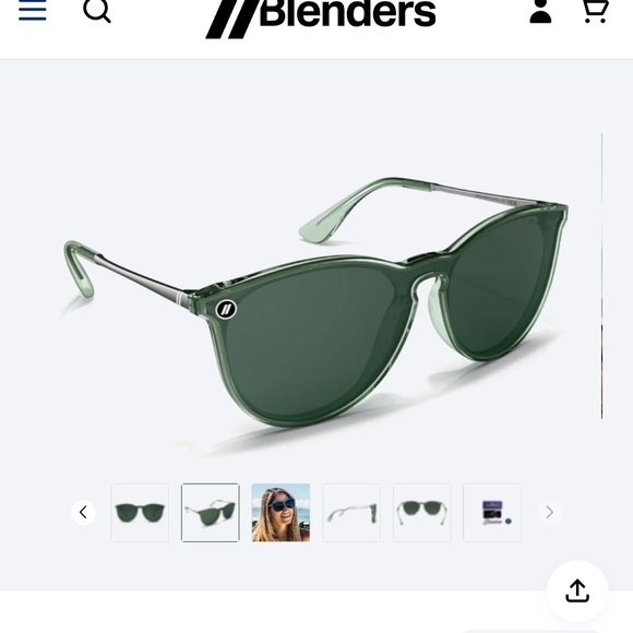 Green Blenders Sunglasses - Picture 3 of 3